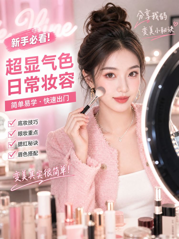 四虎视频美妆视频教程-超显气色日常妆容